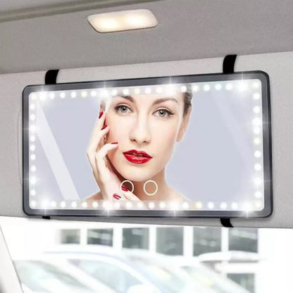 ESPEJO CON PANTALLA/LUZ LED PARA CARRO