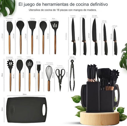 Utensilios de Cocina Silicona x19 piezas