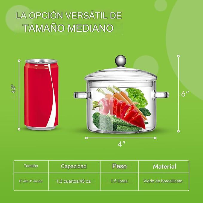 OLLA DE VIDRIO TEMPLADO PREMIUM